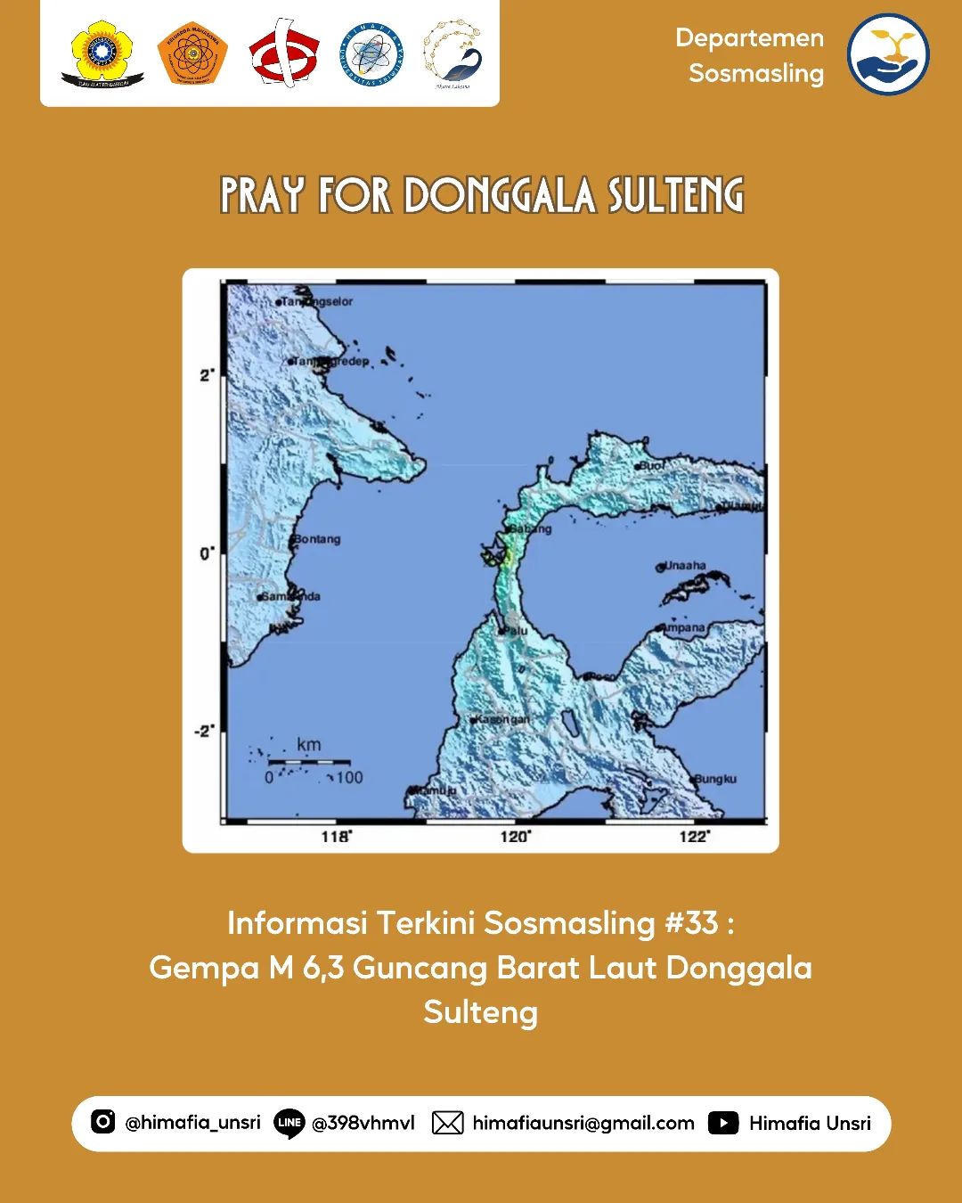 [Informasi Terkini Sosmasling #33: Gempa M 6,3 Guncang Barat Laut Donggala Sulteng]